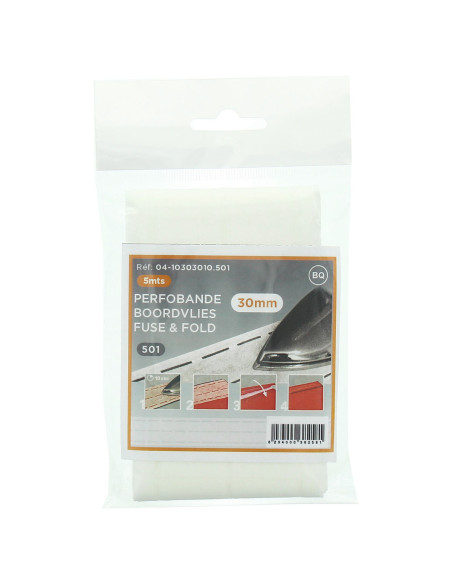 Entoilage pour rebord rapide Perfobande 30 mm - Blanc