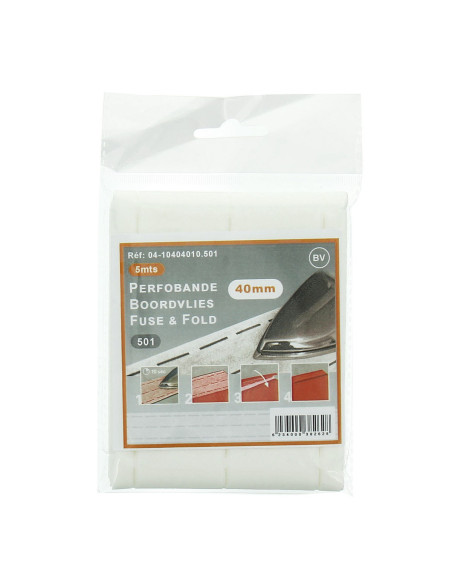 Entoilage pour rebord rapide Perfobande 40 mm - Blanc