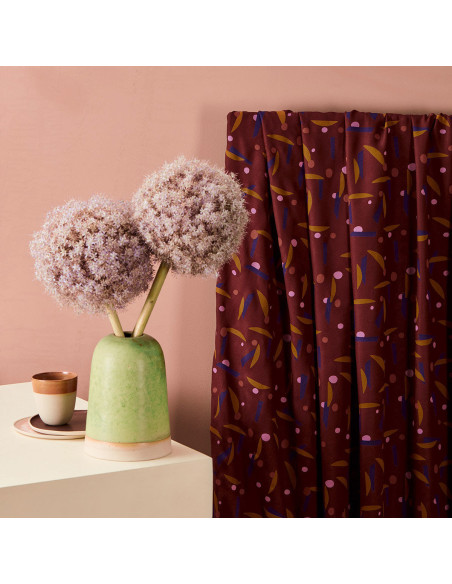 Tissu crêpe de viscose Java Rust - Atelier Brunette