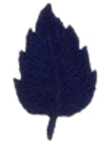 Écusson thermocollant feuille bleu marine