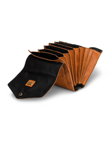 Etui de rangement en cuir pour aiguilles interchangeables Muud Betina - Whisky
