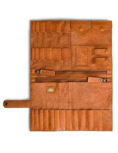 Etui de rangement en cuir pour crochet et aiguilles interchangeables Muud Billie - Whisky 2