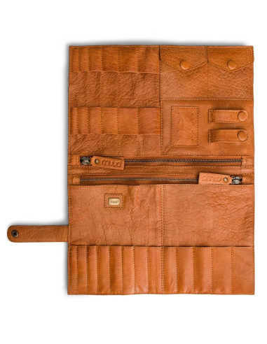 Etui de rangement en cuir pour crochet et aiguilles interchangeables Muud Billie - Whisky