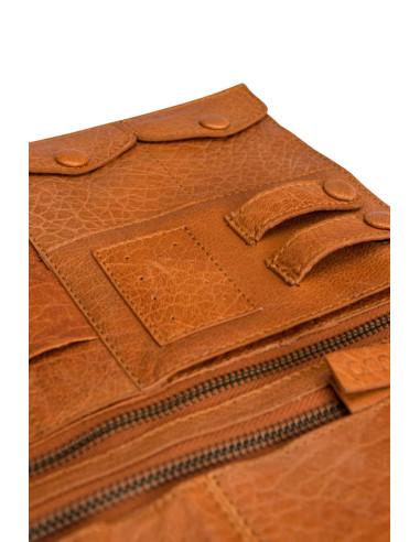 Etui de rangement en cuir pour crochet et aiguilles interchangeables Muud Billie - Whisky