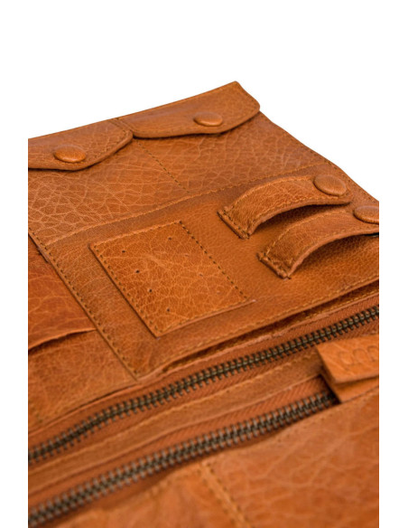 Etui de rangement en cuir pour crochet et aiguilles interchangeables Muud Billie - Whisky