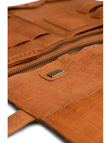Etui de rangement en cuir pour crochet et aiguilles interchangeables Muud Billie - Whisky
