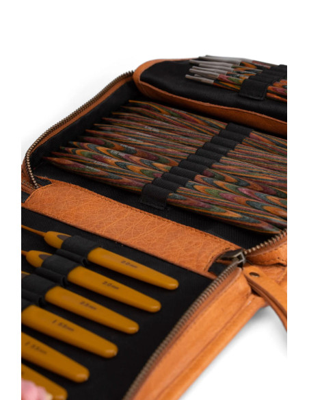 Etui de rangement en cuir pour aiguilles interchangeables Muud Effi - Whisky