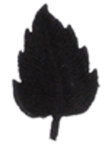 Écusson thermocollant feuille noire