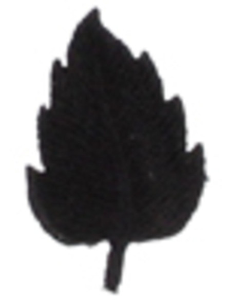 Écusson thermocollant feuille noire