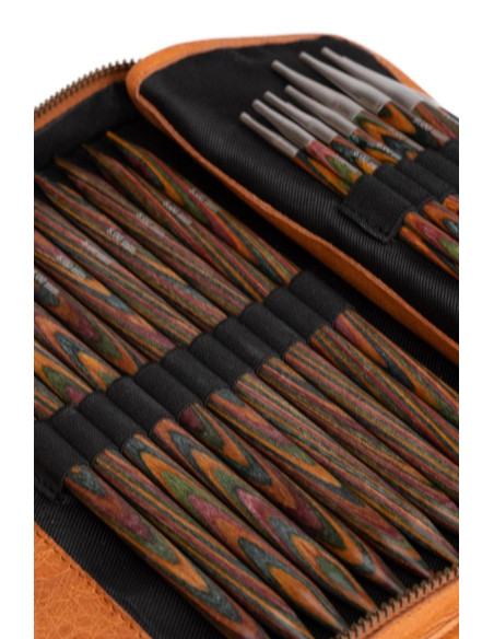 Etui de rangement en cuir pour aiguilles interchangeables Muud Effi - Whisky