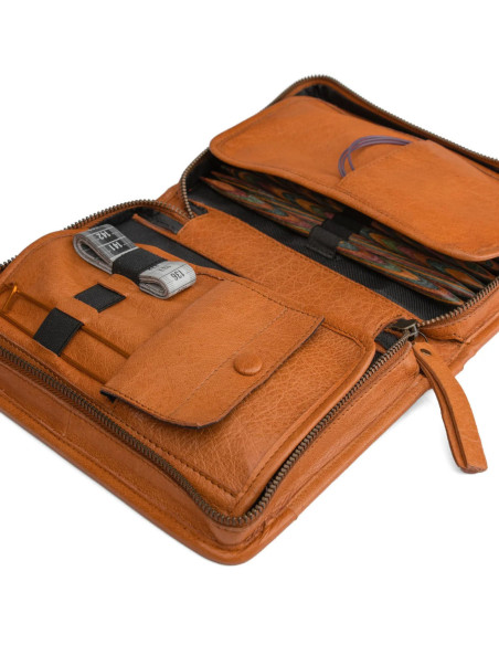 Etui de rangement en cuir pour aiguilles interchangeables Muud Effi - Whisky