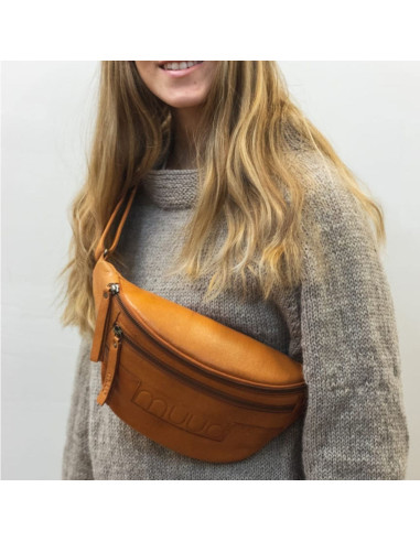Sac banane en cuir Muud Vegas - Whisky
