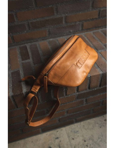 Sac banane en cuir Muud Vegas XL - Whisky