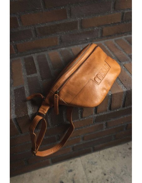 Sac banane en cuir Muud Vegas XL - Whisky