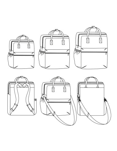 Patron de sac à dos ou sacoche Eugène - Ikatee