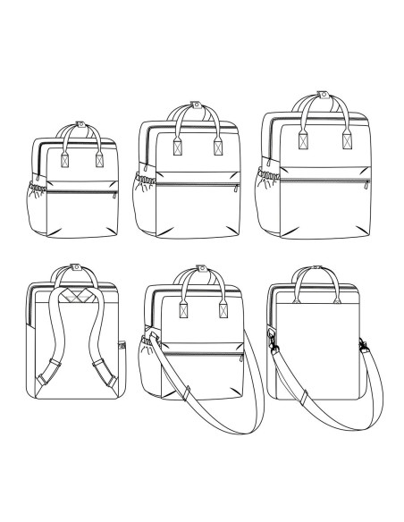 Patron de sac à dos ou sacoche Eugène - Ikatee