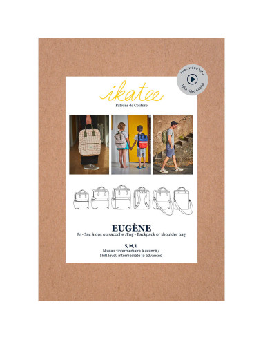 Patron de sac à dos ou sacoche Eugène - Ikatee