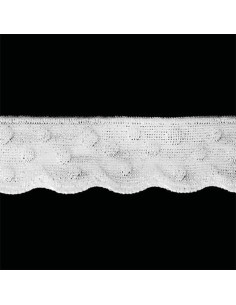 Elastique lingerie façon dentelle pois blanc 2