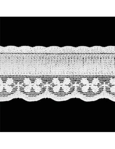 Elastique lingerie façon dentelle plissé blanc