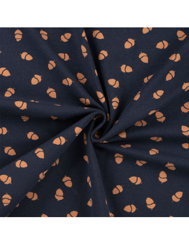 Tissus jersey - Glands fond bleu