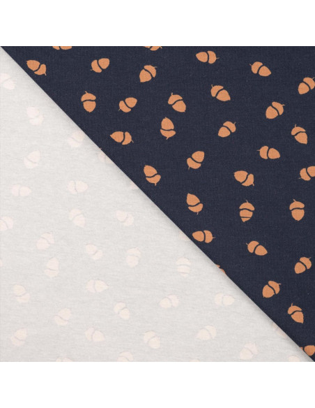 Tissus jersey - Glands fond bleu