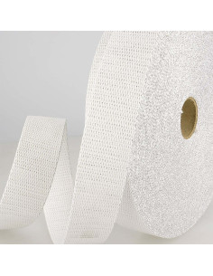 Sangle de sac lurex - Blanc et argent
