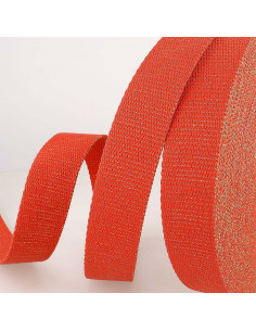 Sangle de sac lurex - Rouge et or