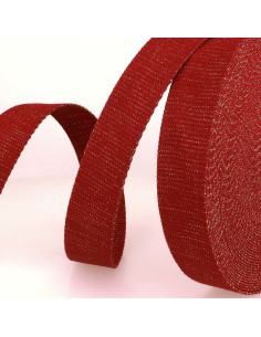 Sangle de sac lurex - Bordeaux et or