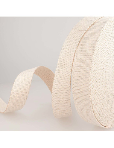Sangle de sac lurex - Blanc cassé et or