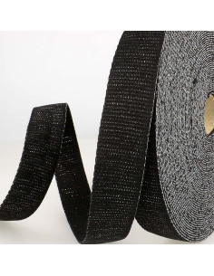 Sangle de sac lurex - Noir et argent