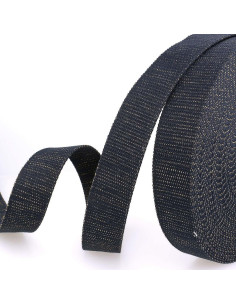 Sangle de sac lurex - Marine et or