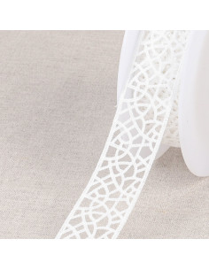 Guipure maillage - Blanc