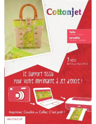 3 feuilles Cottonjet à coudre en toile