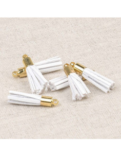 Set de 6 mini pompons - Blanc
