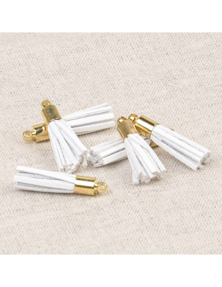 Set de 6 mini pompons - Blanc
