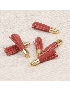 Set de 6 mini pompons - Rouge