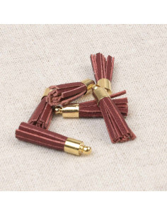 Set de 6 mini pompons - Bordeaux