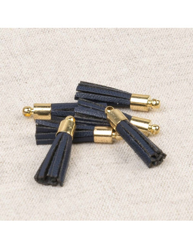Set de 6 mini pompons - Marine