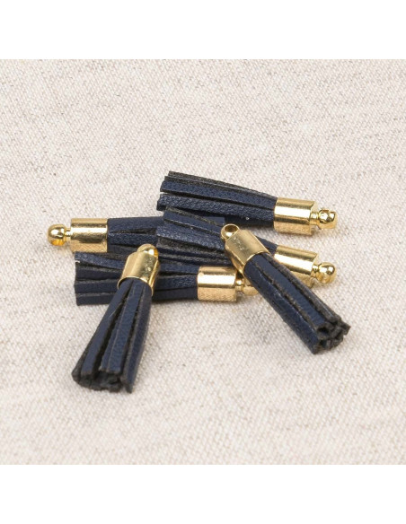 Set de 6 mini pompons - Marine
