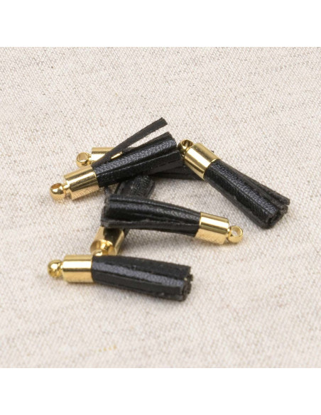 Set de 6 mini pompons - Noir