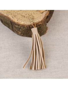Pompon avec fermoir - Beige