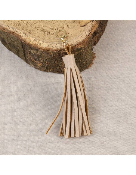 Pompon avec fermoir - Beige