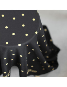Tissu crêpe de viscose Jolly Dots - Noir