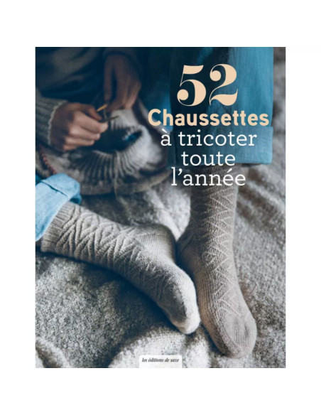 Livre 52 chaussettes à tricoter toute l´année