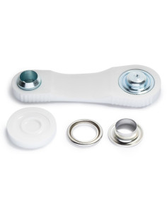 Boite 10 oeillets 14 mm avec outil de pose - Argent 2