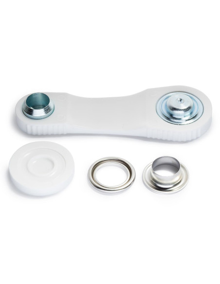 Boite 10 oeillets 14 mm avec outil de pose - Argent