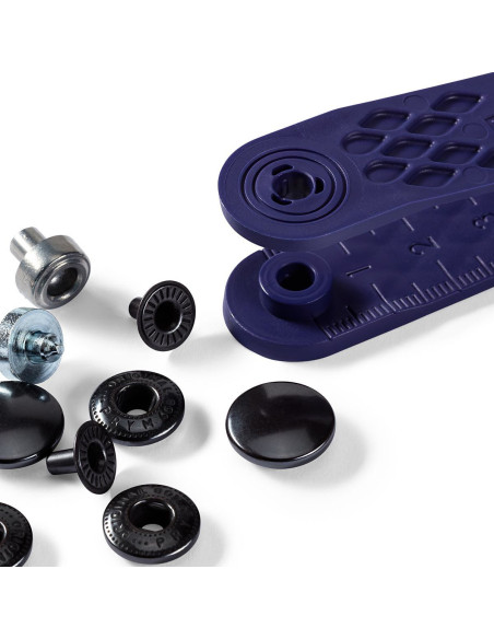 Boite de 10 boutons pression anorak Bruni avec outil 15 mm