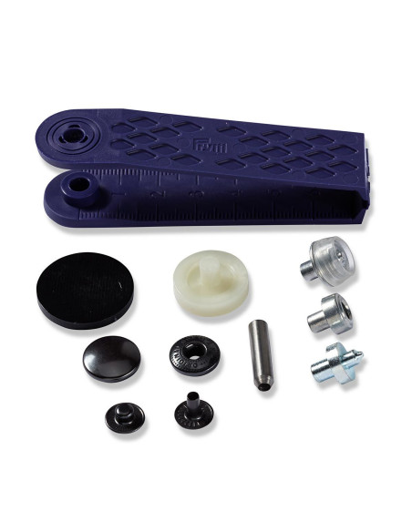 Boite de 10 boutons pression anorak Bruni avec outil 15 mm