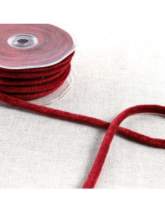 Cordon velours - Rouge foncé