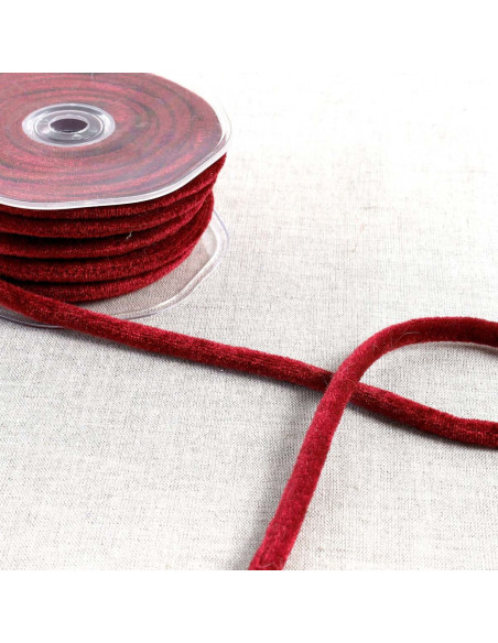 Cordon velours - Rouge foncé